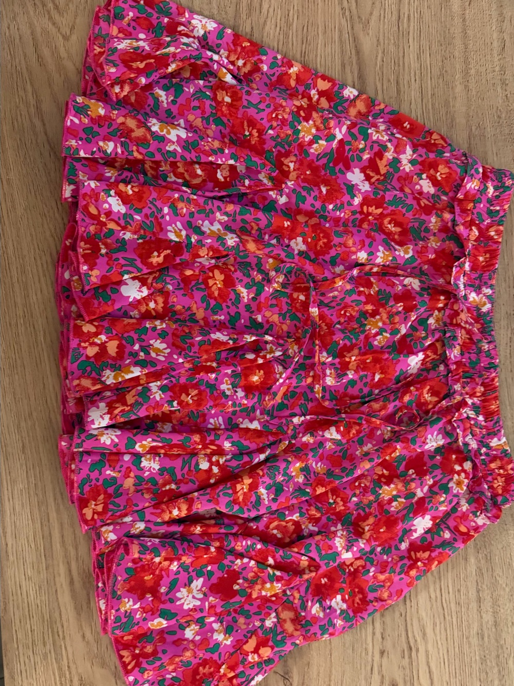 Jodifl Pink Floral Ruffle Skort Size Small